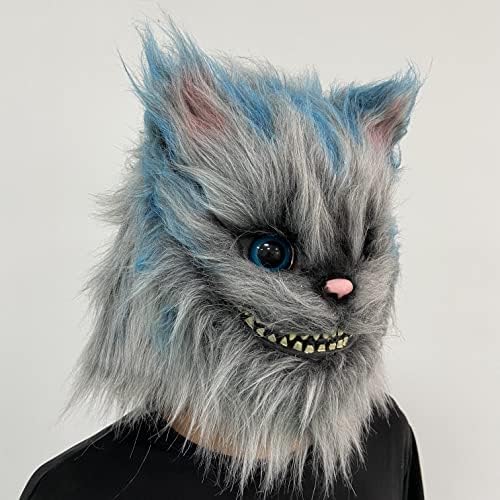 alloween Yenilik Maske Kostüm Partisi Lateks Kedi Korku Maskesi Baş Maskesi (Mutsuz kedi)