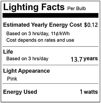 YDJoo 6 paket LED pembe ampul 3 W pembe renk G45 küre ampuller 110 V dekoratif gece lambası E26 standart taban dize