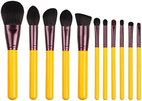 WPYYI Sarı Serisi 11 adet Sentetik saç fırçası Seti-yüz ve Göz Kozmetik Kalem-Yapay Saç (Renk: A, Boyut