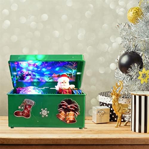 HOUKAI Noel Tarzı Müzik Kutusu Güzel Yaratıcı Noel Baba Dekor LED Müzik Kutusu için Parti (Renk: Gri)