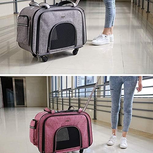 CNNRug köpek yatağı Pet tekerlekli çanta, Pet Araba Paketi, Taşınabilir Nefes evcil hayvan sırt çantası, Anti-Kapmak