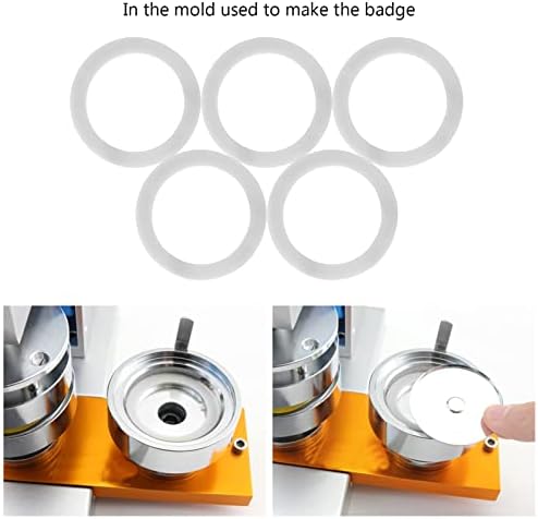 Pssopp Daire Kesici Düğme Yapma Makinesi, 5 Adet Rozet Makinesi Conta Rozet Makinesi Kalıp Eşleşen Daire Kesici Düğme