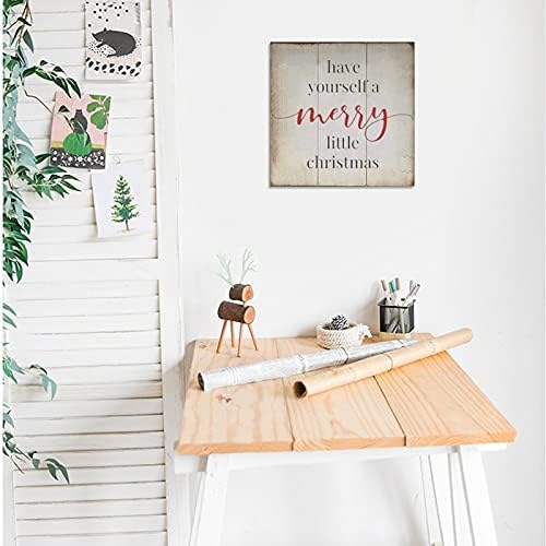 Ahşap Işaretleri Duvar Asılı Duvar Dekorasyon Kendinize bir Merry Little Noel Işareti Oturma Odası Mutfak Banyo Yatak