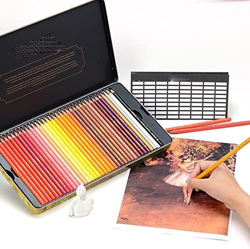 RENSLAT 100 renkli kalemler Set Profesyonel Güzel Sanatlar Çizim Renk Renkli Kalem Hediye Kutusu Malzemeleri (Renk: