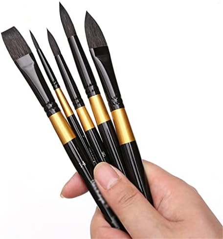 FLOYINM Suluboya boya fırçaları Seti Sincap Saç Profesyonel Sanatçı Boyama Paspas Guaj Suluboya Mürekkepleri, 5 Adet