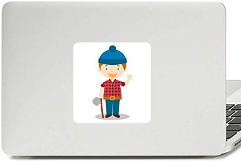 Mavi Şapka Gömlek Kanada Karikatür Çıkartması Vinil Paster laptop etiketi PC Dekorasyon