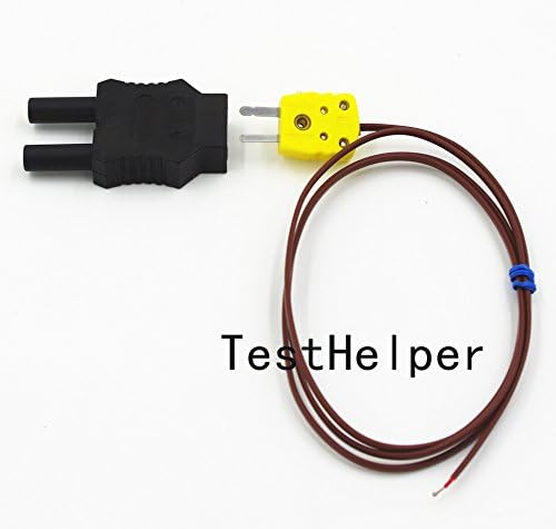 TestHelper TCAD310 K Tipi Termokupl Adaptörü Çift fişler 4mm (0.16 İnç) muz Kullanımı için Dijital multimetre Metre