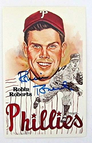 Robin Roberts Philadelphia İmzalı 1981 Otantik Perez-Steele Kartpostalı