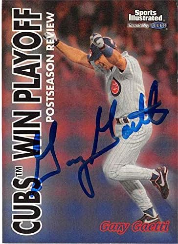 İmza Deposu 619555 Gary Gaetti İmzalı Beyzbol Kartı-Chicago Cubs 1999 Fleer Geleneği-No. 9 Sezon Sonrası İnceleme