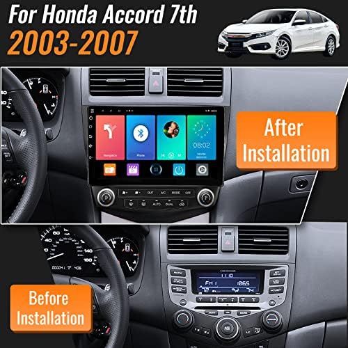 Fortdows Honda Accord 7th 2003-2007 için araba android müzik seti ile Kablosuz Carplay / Android Otomatik 10.1 Dokunmatik